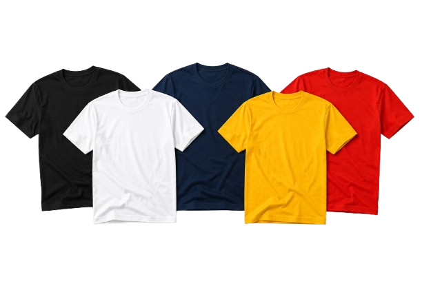 College fest T shirts printing mockup with custom Mikku Print logo on white background